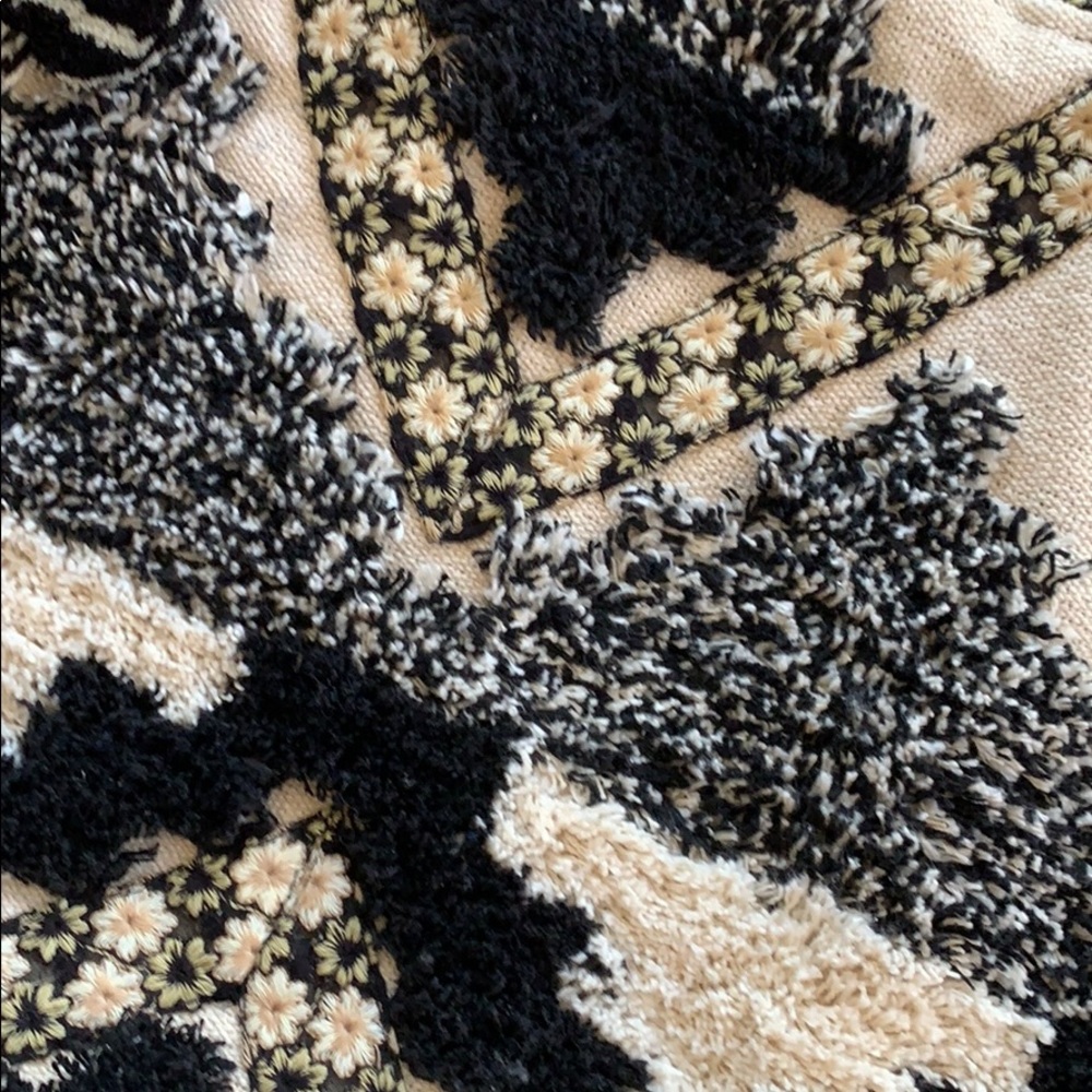 Boho black and cream tote bag - Picture 5 of 8